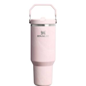 Stanley Pink Travel Mug with Handle 40oz. Pink Amethyst Calacatta